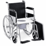 Scaun cu rotile pliabil cu WC AccentMed AM609, max. 110 kg