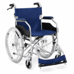 Scaun cu rotile pliabil din aluminiu cu frâne pentru însoțitor AccentMed AM834LAJ, max. 100 kg