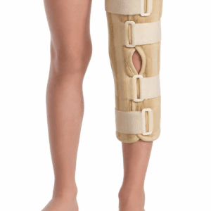 Imobilizator de Genunchi cu 3 Atele Rigide și Benzi Velcro, 40 cm, MedTextile 6112
