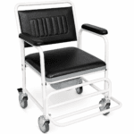 Scaun WC cu rotile AccentMed AM693, șezut 44 cm, max. 100 kg
