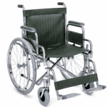Scaun cu rotile pliabil cu șezut 51 cm și roți pneumatice AccentMed AM901-51, max. 120 kg