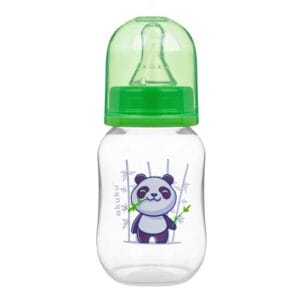 Biberon Clasic cu Tetină din Silicon, 125 ml, Fără BPA, Akuku A0104