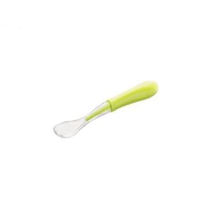 Linguriță din silicon Akuku A0129, Verde, pentru bebeluși 4 luni+