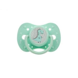 Suzetă simetrică din silicon, Verde, 6–12 luni Akuku A0588