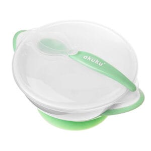 Castron cu ventuză, capac și linguriță Akuku A0504 – 300 ml