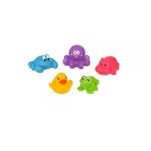 Set 5 jucării de baie Akuku A0363 Multicolor – sigure, colorate, fără BPA