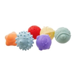 Set 6 mingi senzoriale moi Akuku A0640 – colorate, educative, sigure pentru copii
