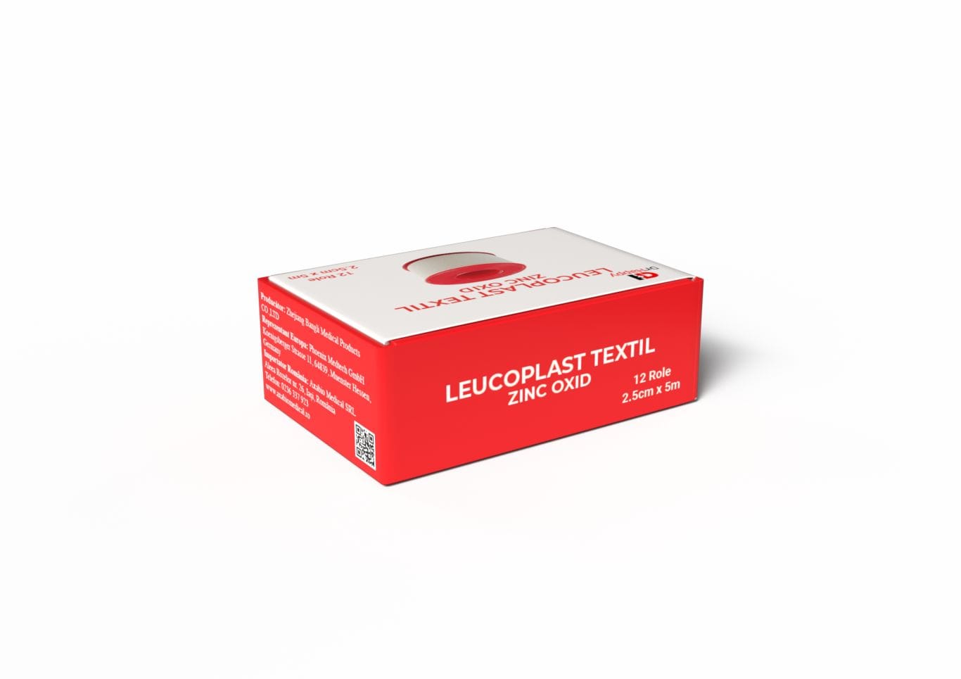 Leucoplast Pânză cu Oxid de Zinc 2.5 cm × 5 m (12 role/cutie)