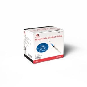 Seringă 2 ml cu ac 23G (100 bucăți/cutie)