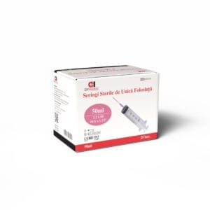 Seringă 50 ml cu ac 18G (25 bucăți/cutie)