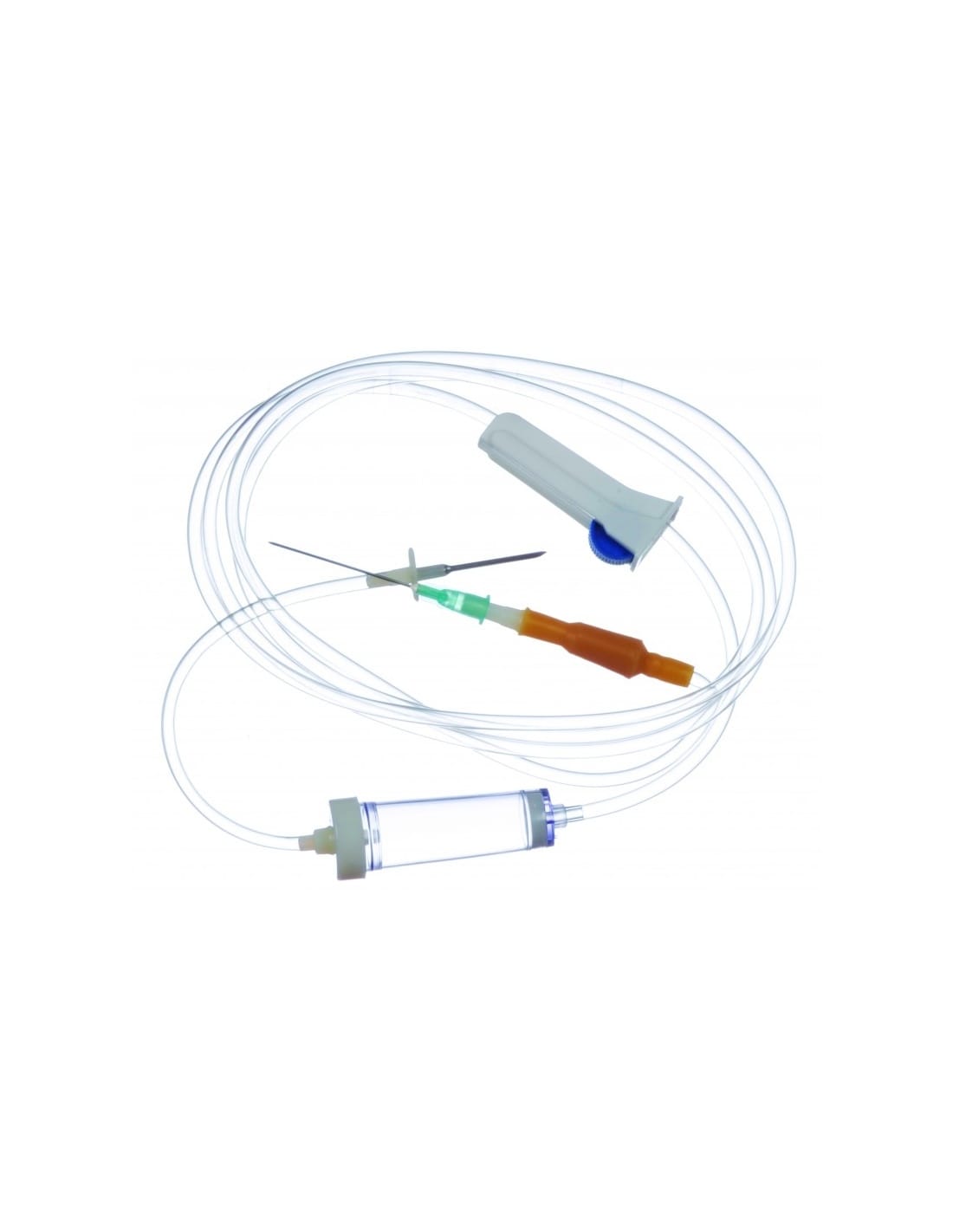 Trusă de perfuzat soluții cu ac metalic și conector Luer Lock, 22G