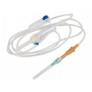 Trusă de perfuzat soluții cu ac plastic și conector Luer Lock, 21G