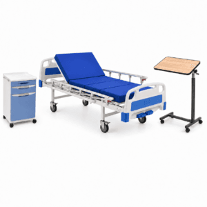 Pat-Spital-Manual-Cu-2-Functii-JL256-Saltea-10cm-masa-jl566-v2-noptiera-JLS402