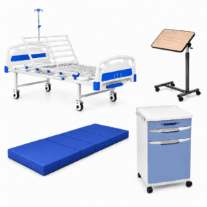 Pat-Spital-Manual-cu-Doua-Functi-JL-2561-Saltea-10cm-masa-jl566-v2-noptiera-JLS402