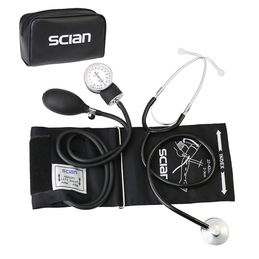Tensiometru Aneroid cu Stetoscop, Manometru 0–300 mmHg și Manșetă cu Inel D, SCIAN HS-50A